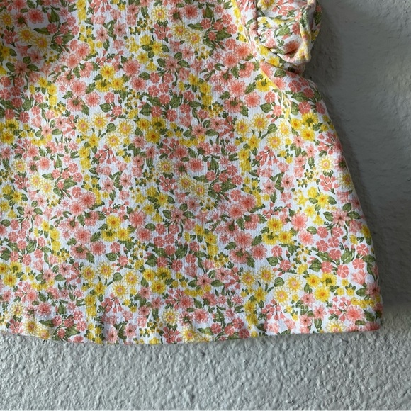 Janie and Jack Floral Top Girls Toddler 3 Ruffle Sleeve - Picture 5 of 9